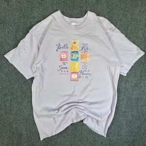 Lavender Faith Sun Flowers Hebrews 11:1 Graphic T-Shirt Large Purple Cotton